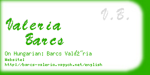 valeria barcs business card